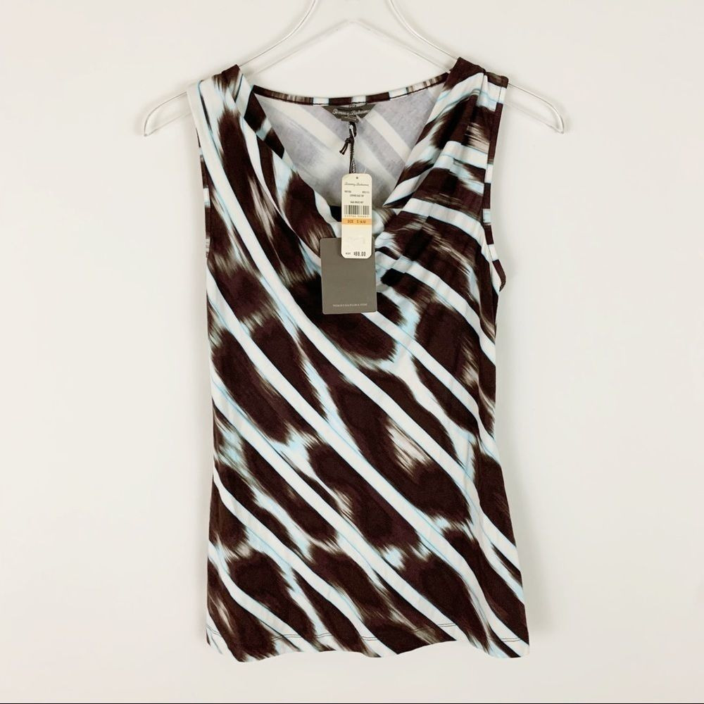 TOMMY BAHAMA Sleeveless Cowl Neck Blouse Small